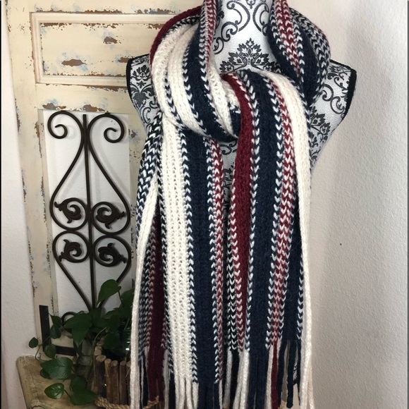 J crew patriotic alpaca wool blend very soft scarf